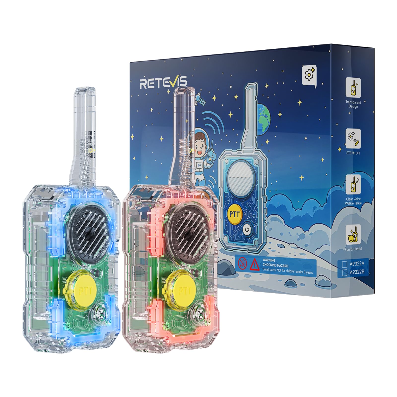 Amazon.com: Retevis EZTalk 80 Walkie Talkies for Kids, Science